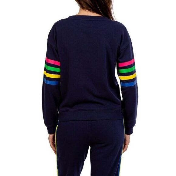 U.S. Polo Assn. Women's Size Medium Side Stripe Sweatshirt Sweater Blue - Picture 3 of 8